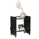 Mobile Wooden Side Table Cart