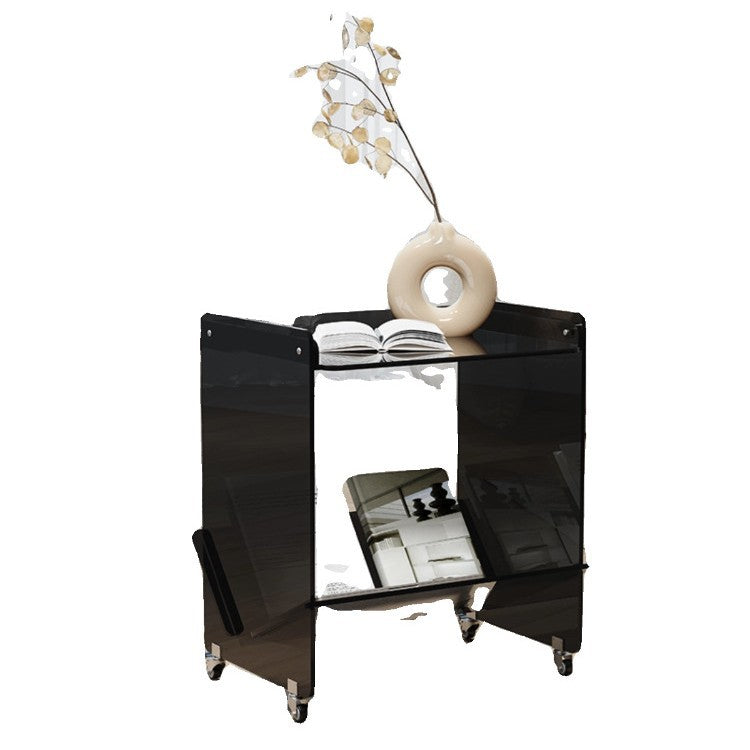 Mobile Wooden Side Table Cart