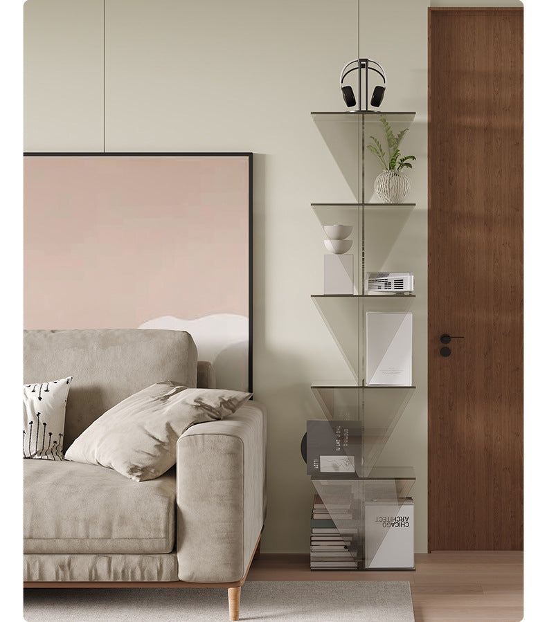 Modern Acrylic Corner Bookshelf
