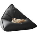 Modern style black lazy sofa can be lying down or sleeping, single living room balcony for leisure use