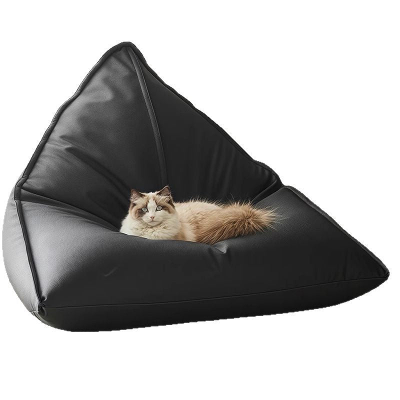 Modern style black lazy sofa can be lying down or sleeping, single living room balcony for leisure use