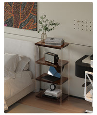 Narrow Solid Wood Storage Shelf for Home & Balcony