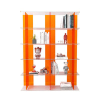 Nordic Creative Bookshelf Acrylic Shelf Floor to Wall Simple Display Shelf Storage Living Room Multi-layer Display Shelf