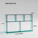 Narrow Wooden Sofa Storage Shelf with Acrylic Top
