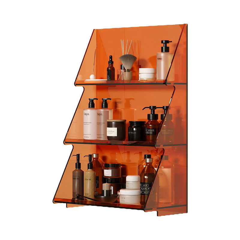 luxury acrylic wall-mounted bathroom shelf