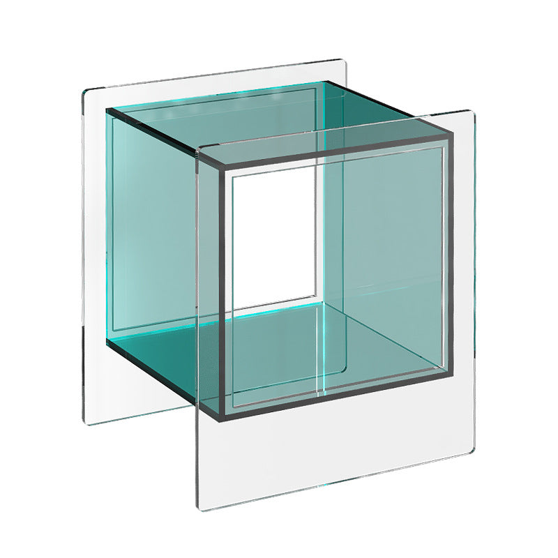 Postmodern light luxury bedside cabinet transparent installation-free bedroom storage use
