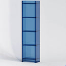Light luxury solid wood small bookshelf floor-to-ceiling narrow cabinet balcony living room storage and use