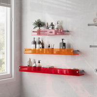 Light luxury multi-layer bathroom wall storage shelf household toilet baffle bathroom storage rack laminate narrow cabinet