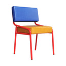 Memphis dining chair back design retro home restaurant casual use