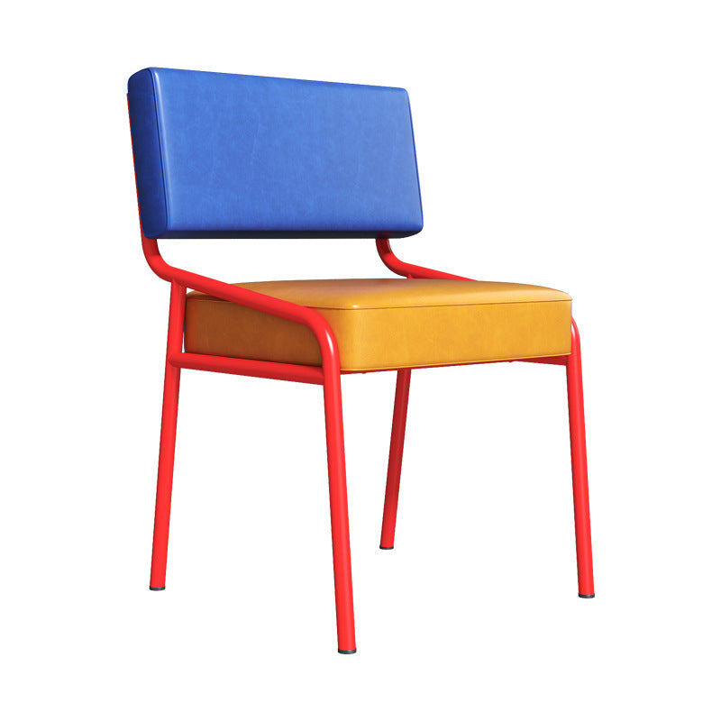 Memphis dining chair back design retro home restaurant casual use