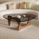 Light luxury glass coffee table modern simple small apartment living room use
