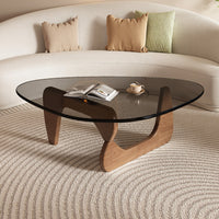 Light luxury glass coffee table modern simple small apartment living room use
