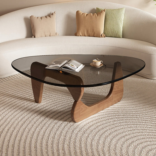 Light luxury glass coffee table modern simple small apartment living room use