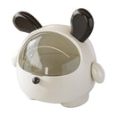 Cute wind desktop trash can, large capacity with cover to prevent odor, office dining table storage and use