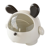 Cute wind desktop trash can, large capacity with cover to prevent odor, office dining table storage and use