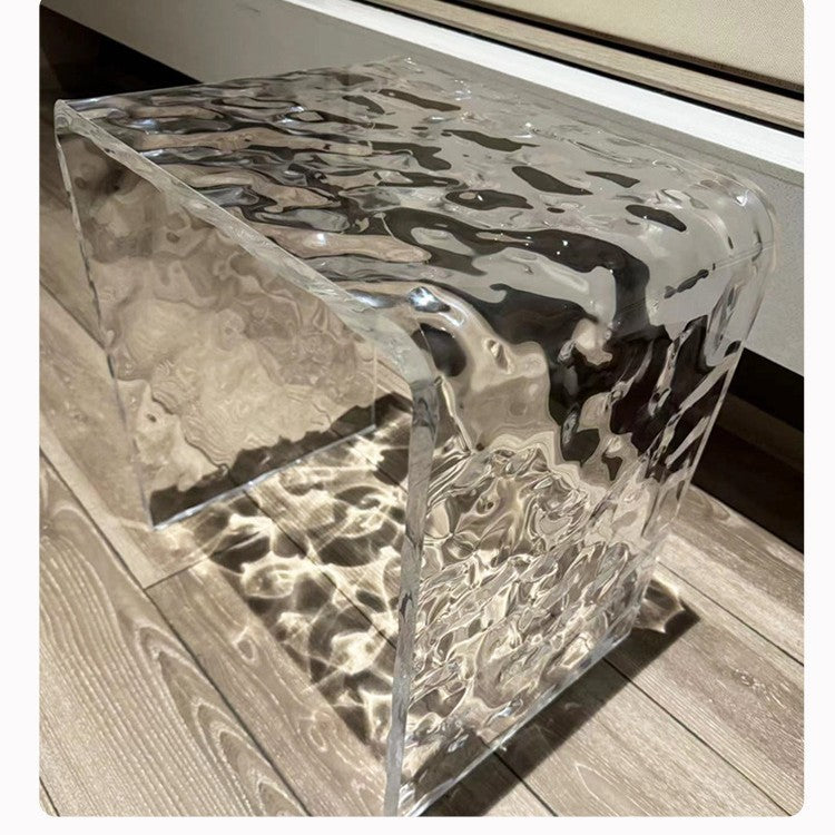 Modern Acrylic Stool Waterproof for Small Space Bathroom
