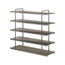 Narrow Luxury Wooden & Steel Shoe Rack