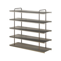 Narrow Luxury Wooden & Steel Shoe Rack