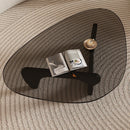 Light luxury glass coffee table modern simple small apartment living room use