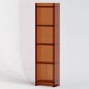 Light luxury solid wood small bookshelf floor-to-ceiling narrow cabinet balcony living room storage and use