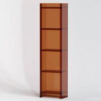 Light luxury solid wood small bookshelf floor-to-ceiling narrow cabinet balcony living room storage and use