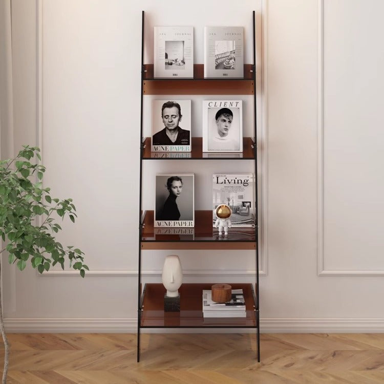 Luxury Acrylic Floor-Standing Magazine Shelf