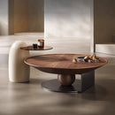 Italian light luxury round flying saucer coffee table, minimalist storage, modern small apartment living room for home use
