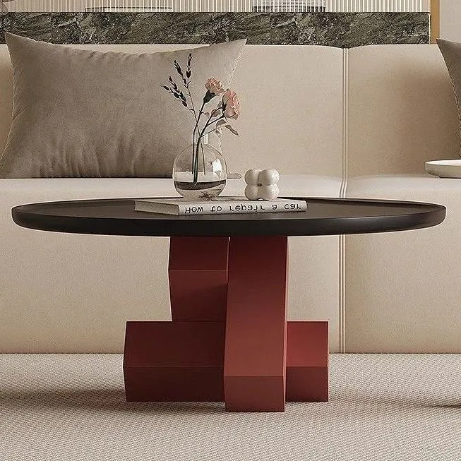 Italian minimalist geometric coffee table creative design light luxury living room display and use