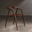 Designer style solid wood armrest dining chair for home use in café restaurant