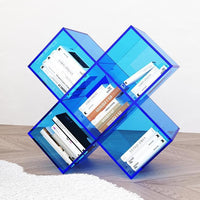 Light luxury acrylic book magazine storage rack desktop living room use