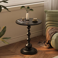 Retro style small round coffee table wrought iron side table living room balcony bedside use