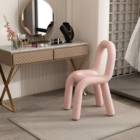 Ins wind creative makeup chair lamb wool design bedroom dressing dining room use