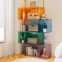 Transparent Acrylic Multi-Tier Bookshelf