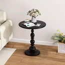 Retro style small round coffee table wrought iron side table living room balcony bedside use