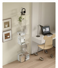Modern Acrylic Corner Bookshelf