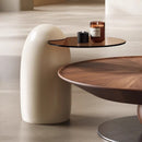 Italian light luxury round flying saucer coffee table, minimalist storage, modern small apartment living room for home use