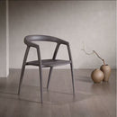 Designer style solid wood armrest dining chair for home use in café restaurant