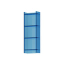 Light luxury solid wood small bookshelf floor-to-ceiling narrow cabinet balcony living room storage and use