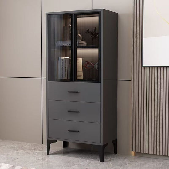 Chinese modern dining side wine cabinet glass locker living room dining room storage use
