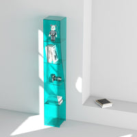 Transparent Acrylic Multi-Tier Bookshelf