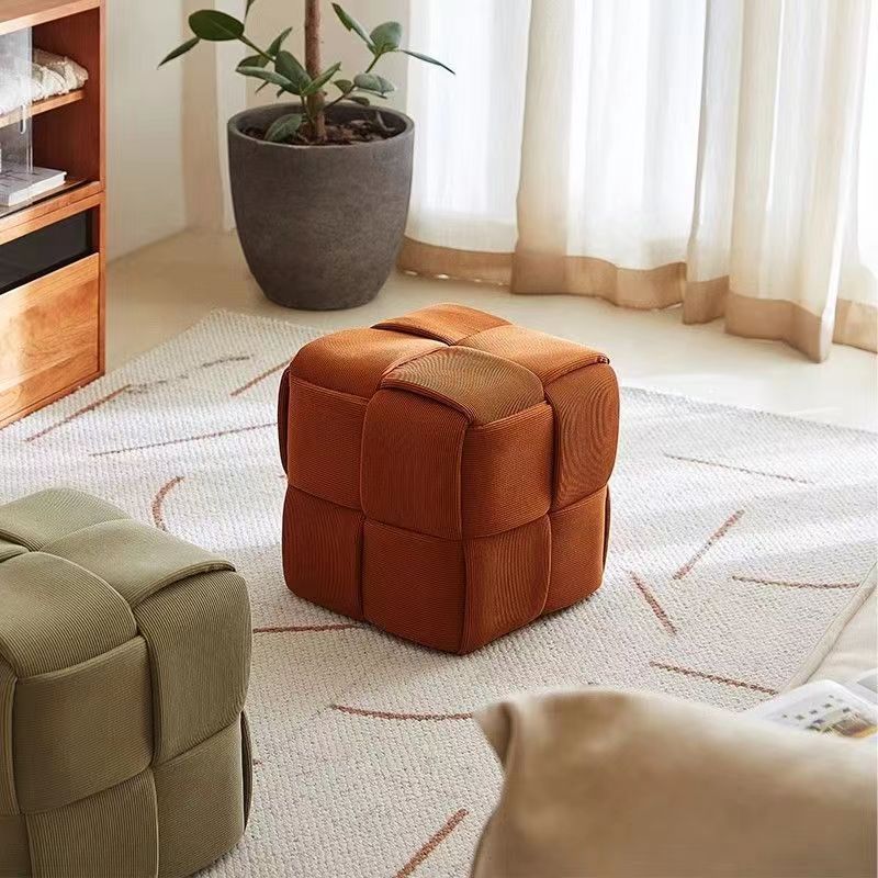 Nordic Square Ottoman Stool for Small Space Living Room
