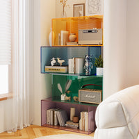 Transparent Acrylic Multi-Tier Bookshelf