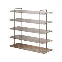 Narrow Luxury Wooden & Steel Shoe Rack