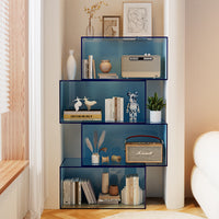 Transparent Acrylic Multi-Tier Bookshelf