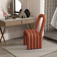 Ins wind creative makeup chair lamb wool design bedroom dressing dining room use