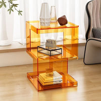 Light luxury style acrylic side table, creative coffee table, used next to the living room sofa