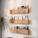 Simple wind wall hanging file rack acrylic bookshelf magazine storage office home use
