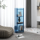Light luxury solid wood small bookshelf floor-to-ceiling narrow cabinet balcony living room storage and use