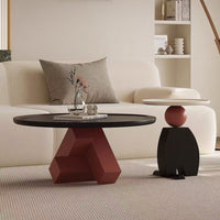 Italian minimalist geometric coffee table creative design light luxury living room display and use