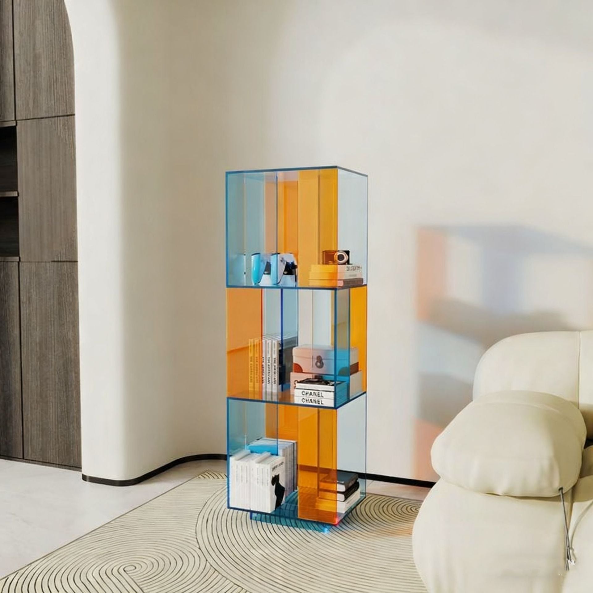 Transparent Freestanding Bookshelf